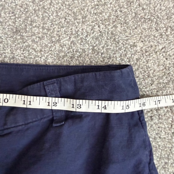 Frank & Eileen kinsale crop Italian performance linen sailor pants navy blue 12 - Picture 8 of 9